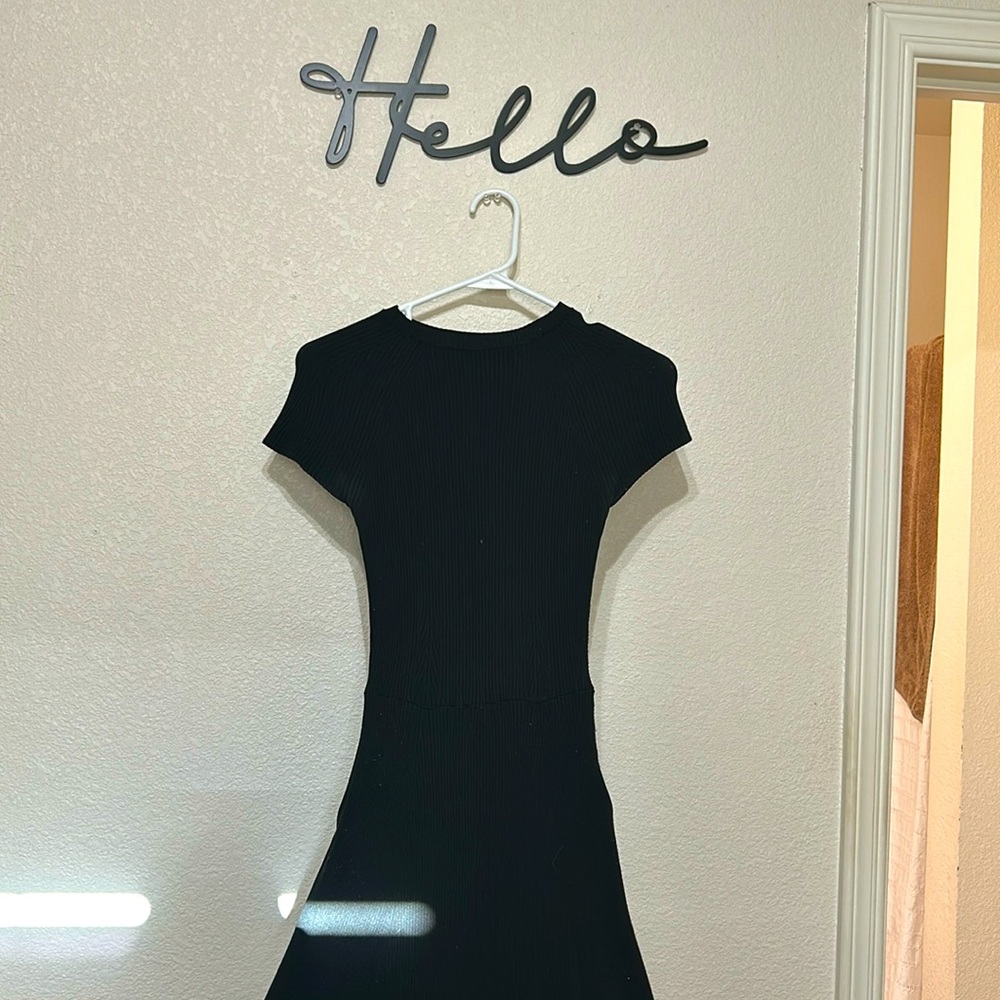 Zara black long knit dress